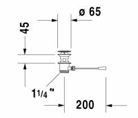 DURAVIT VALVULA DESAGÜE CROMADA